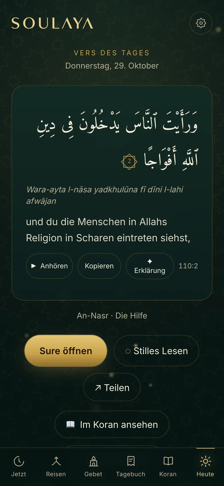 Jeden Morgen ein Vers zum Start