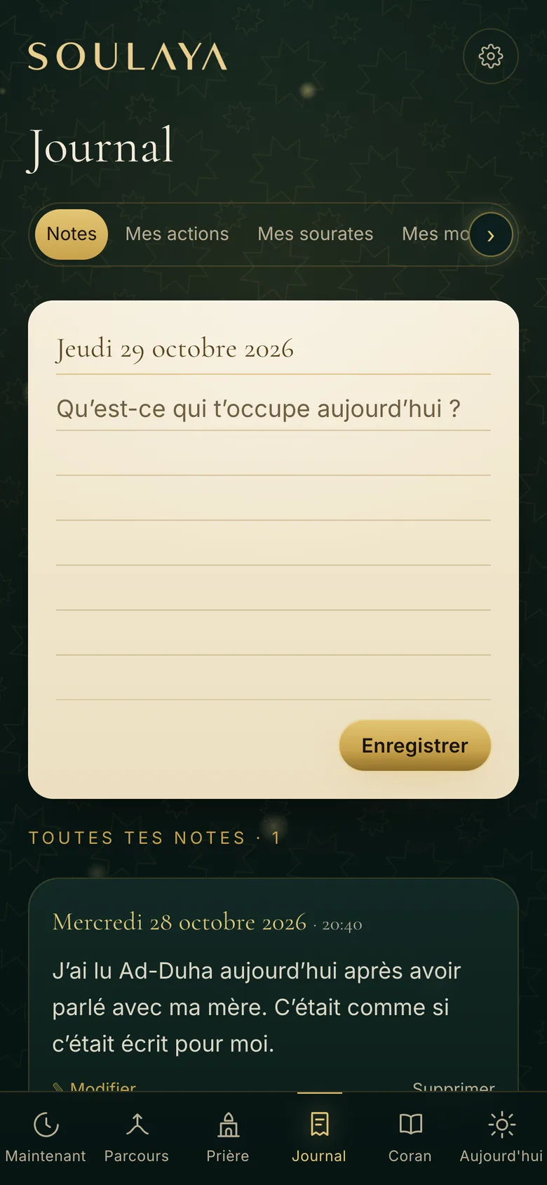 Garde une trace de ce qui te touche