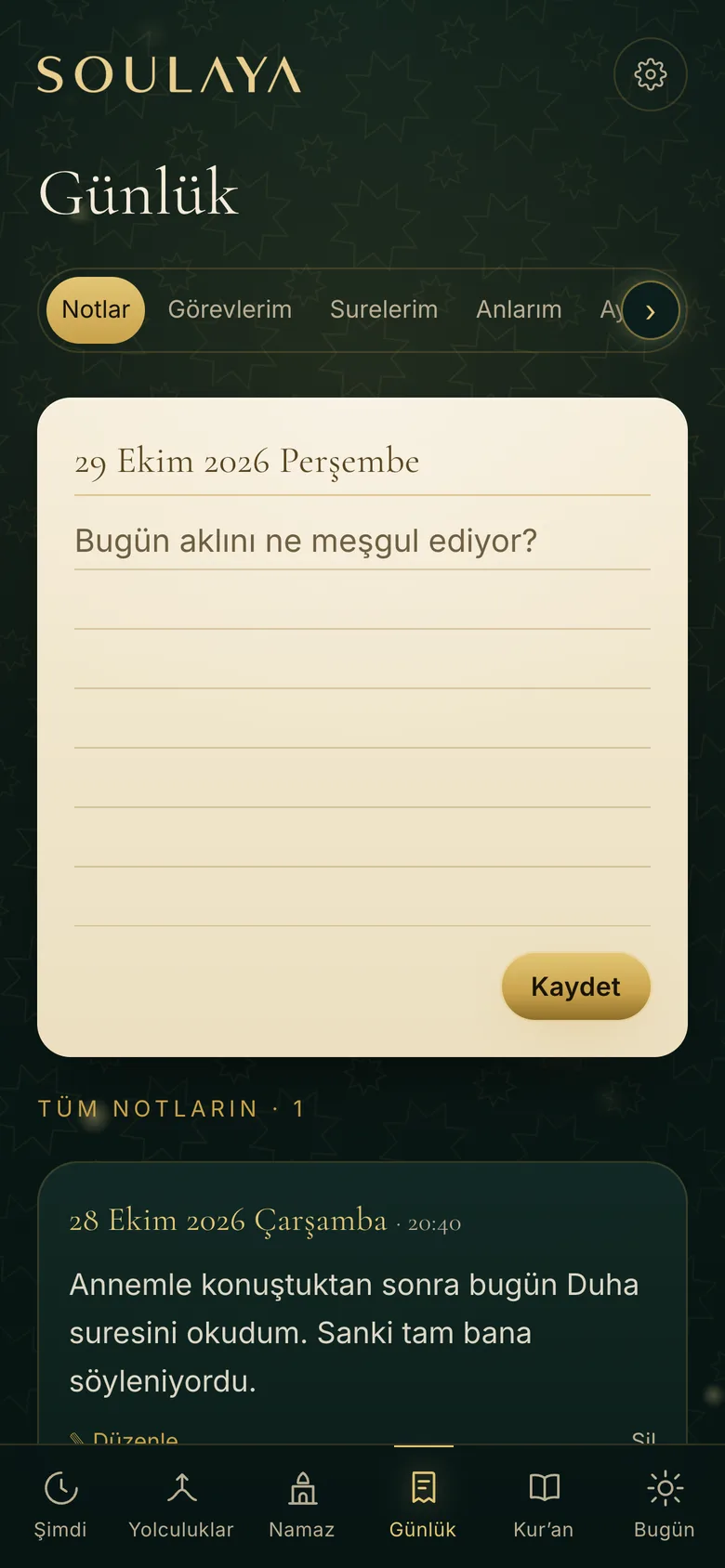 Kalbine dokunanları kaydet